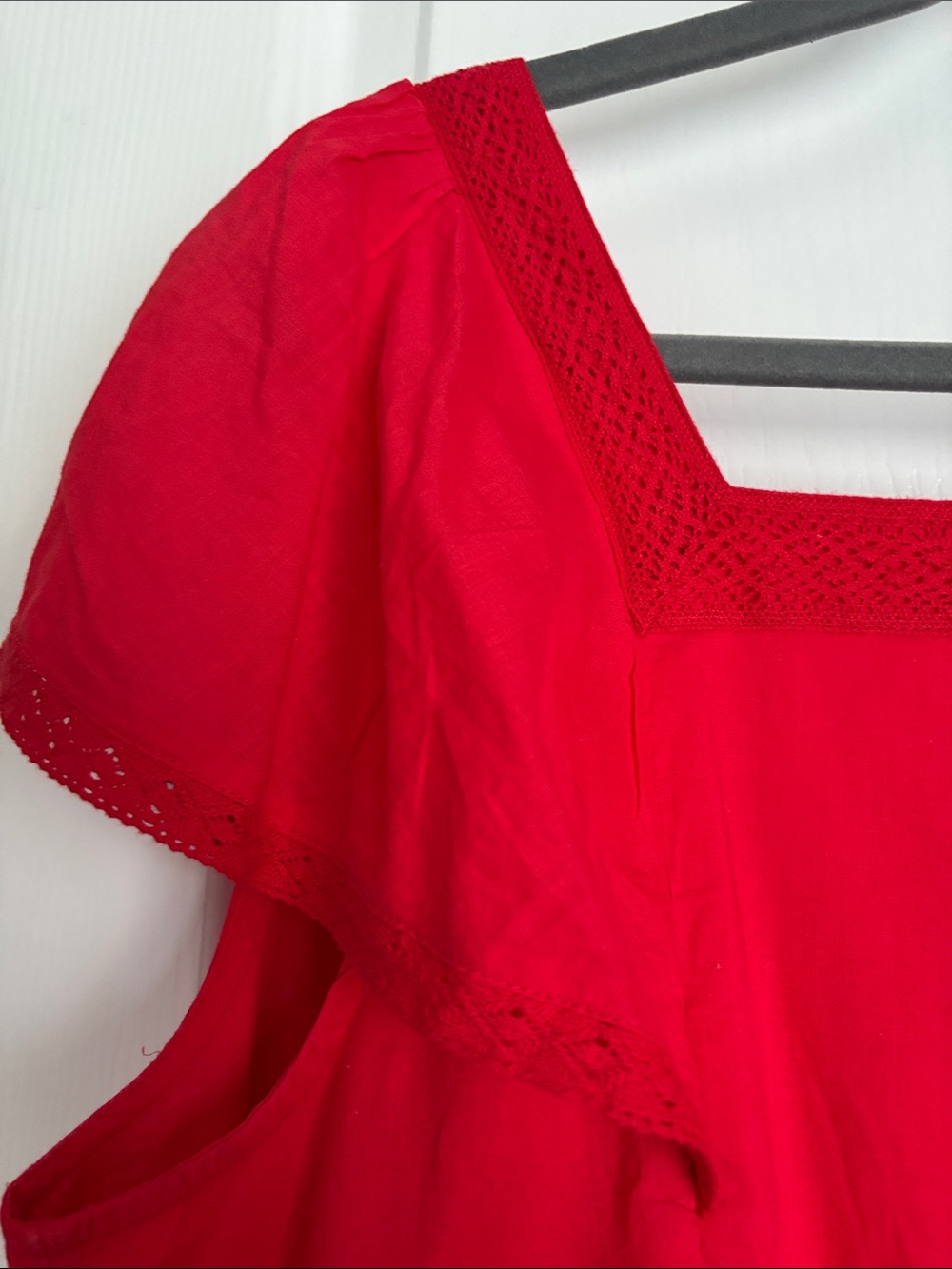 Women’s Red Ruffled Sundress - Picture 4 of 4